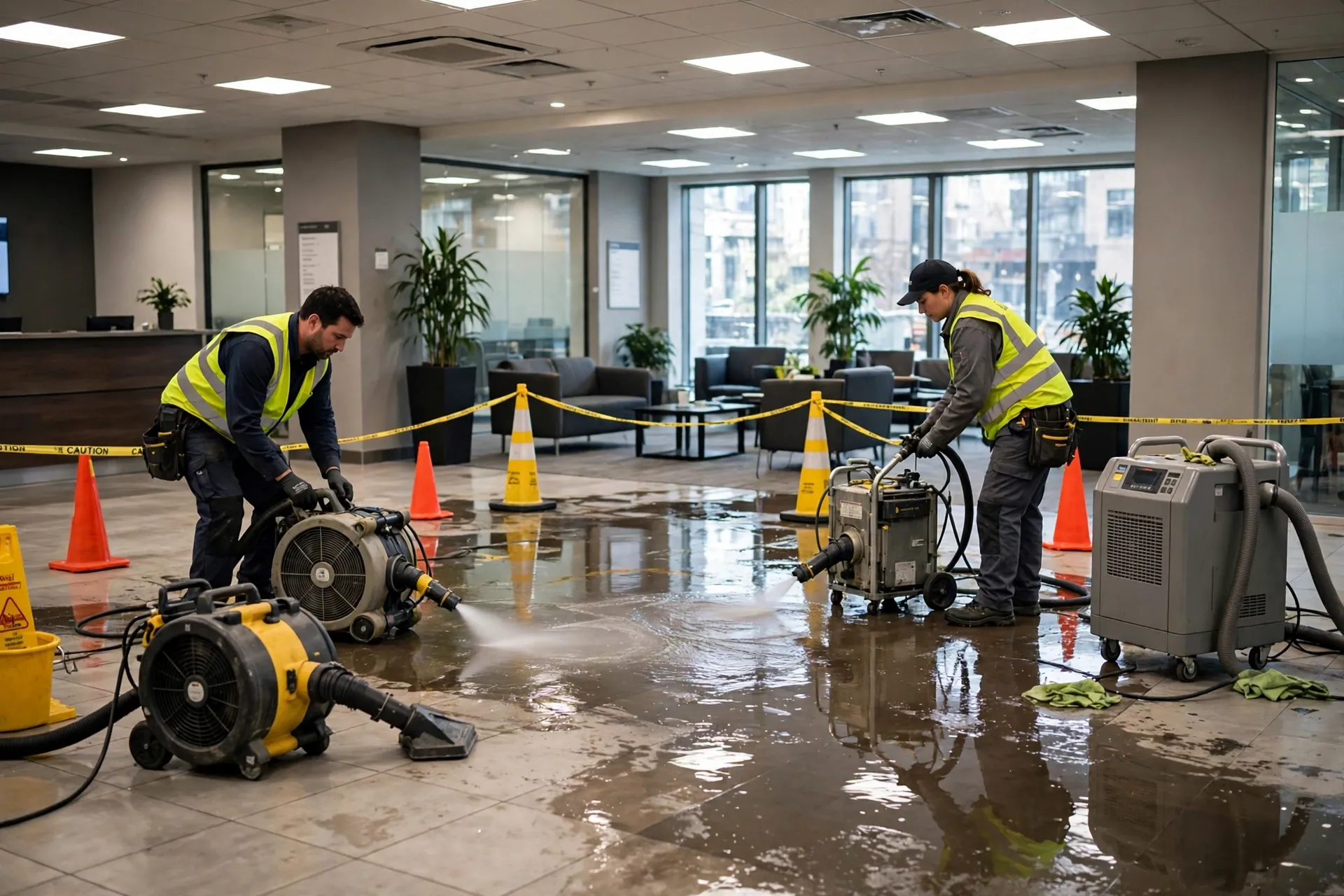 Commercial burst pipe cleanup in La Crosse WI